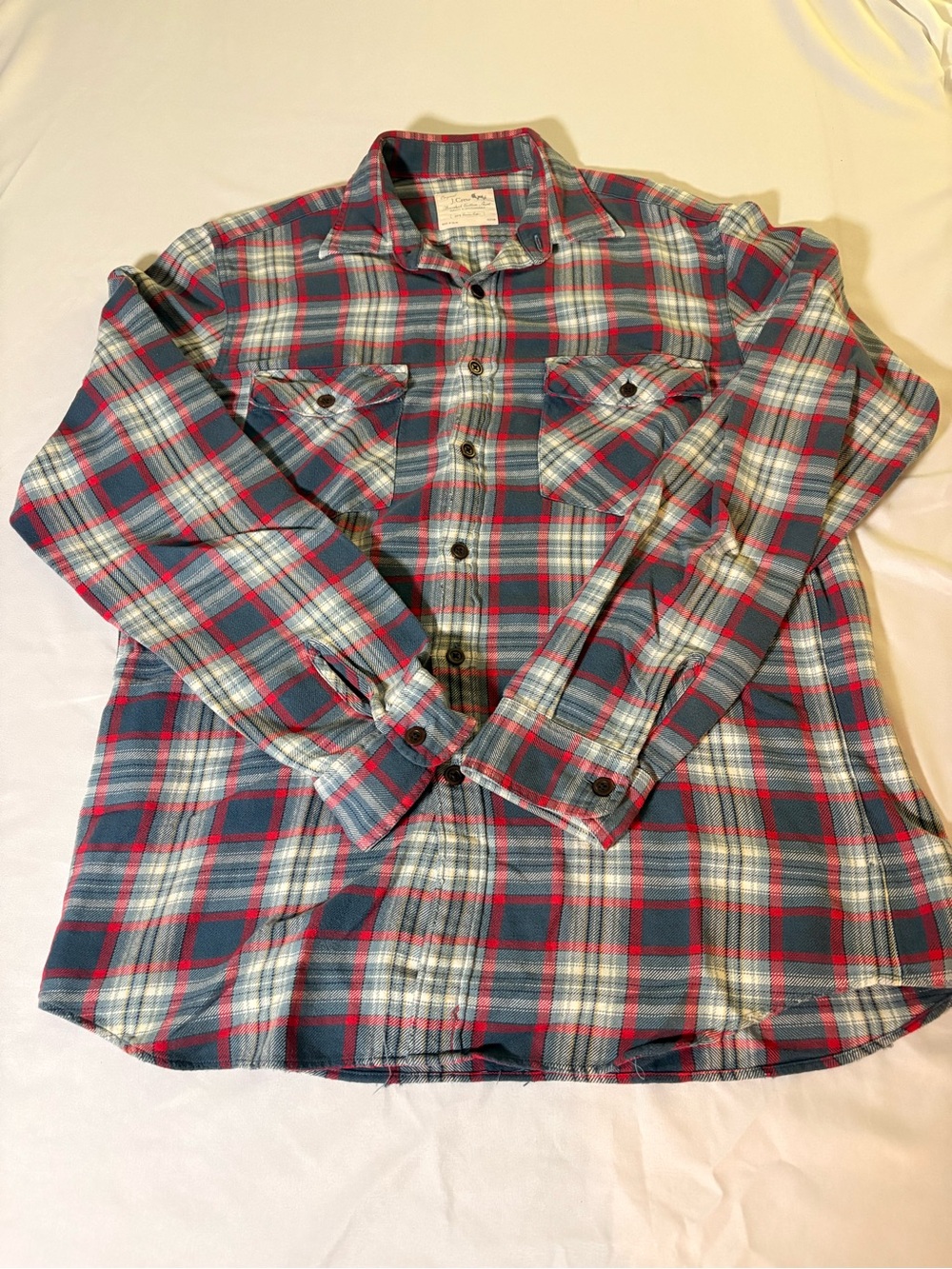 J. Crew Plaid Button-Down Shirt in Red and Teal